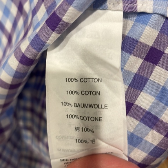 J-Crew Ludlow 2 PLY Medium L/Sleeve Slim Cut Shirt Purple/Blue/White - Picture 5 of 8